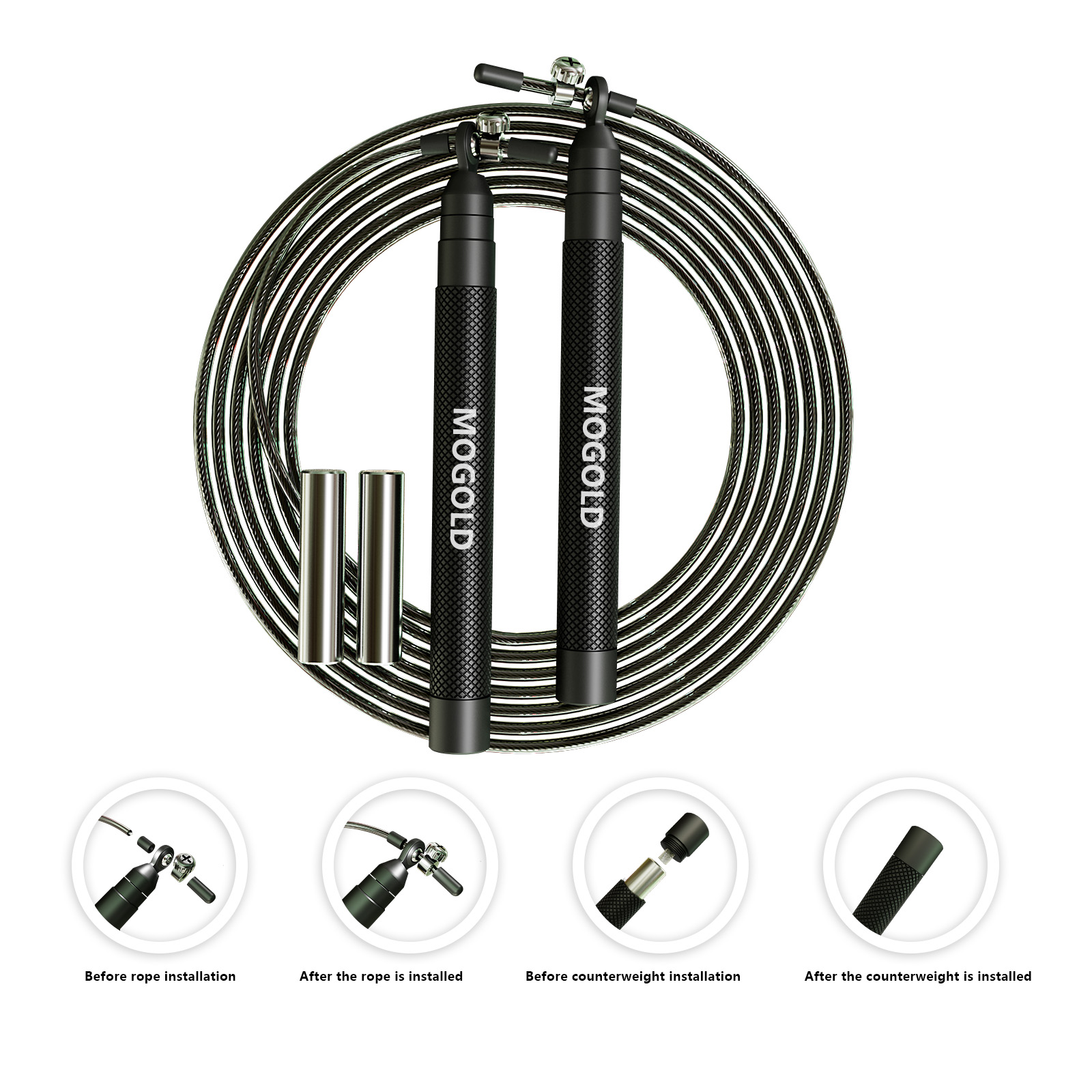Crossfit 가중 줄넘기 체육관 피트니스 스포츠,  - Speed Skipping Rope 리뷰 및 가격