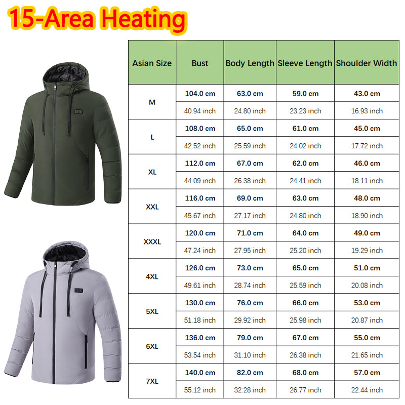15구역 발열 겨울 후드 재킷 남성용 따뜻한 발열 재킷 - Outdoor Sport Jacket Women'S 리뷰 및 가격